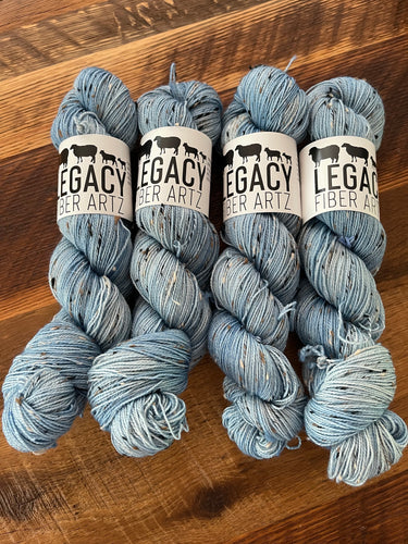 SPECIAL ORDER FOR CLAIRE: DISCOUNTED Robin's Egg Blue: Tweed Fingering
