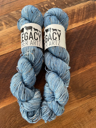 DISCOUNTED Faded Blue Jeans: Tweed Fingering